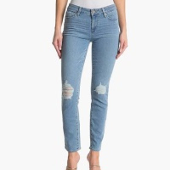 NWT PAIGE Women's Skyline Ankle Peg Jean Ella Destructed - 29, 30, 32